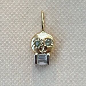 Gold Skull Pendant by Oxbow Designs